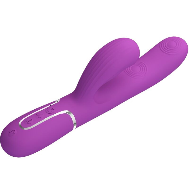 PRETTY LOVE - PERLITA 3 IN 1 MULTIFUNCTION RABBIT VIBRATOR  PURPLE - Image 3