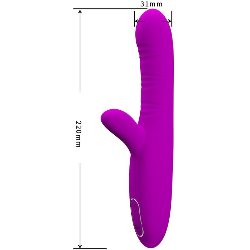 Pretty Love - Vibrateur Multifonction Angelique + Stimulateur De Clitoris Violet - Image 3
