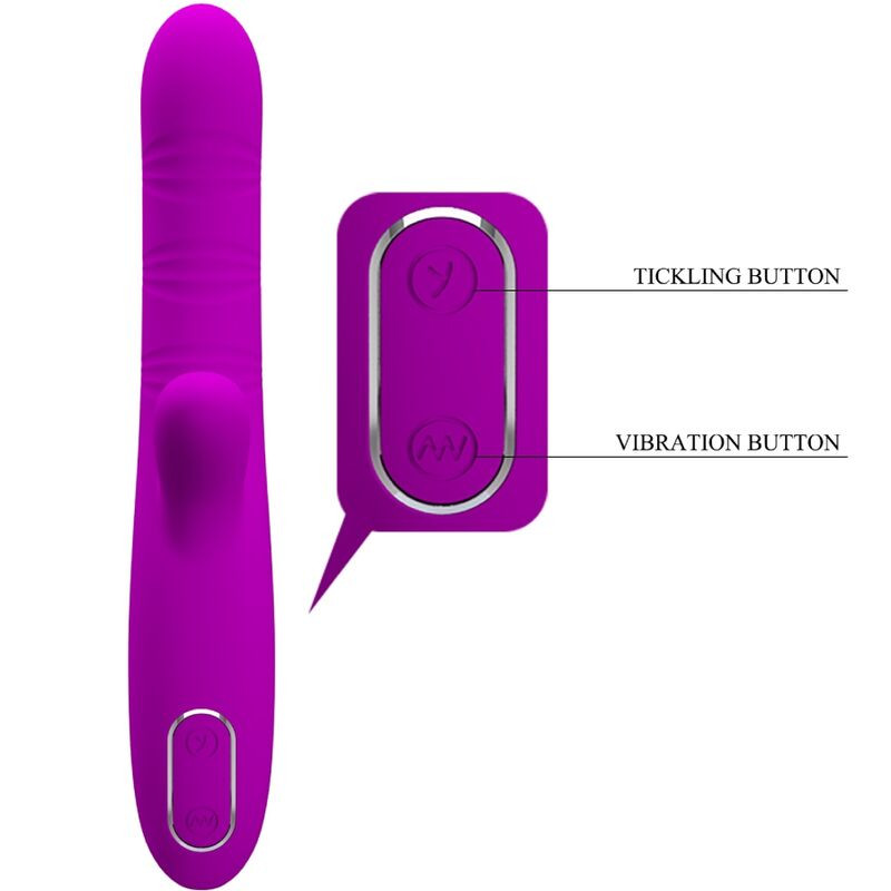 Pretty Love - Vibrateur Multifonction Angelique + Stimulateur De Clitoris Violet - Image 4