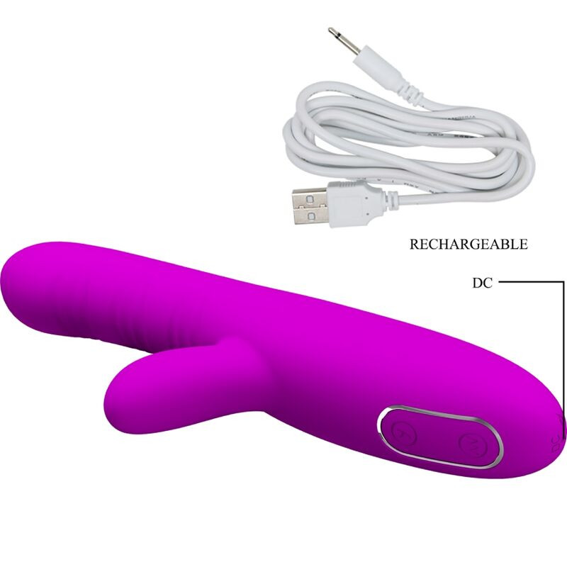 Pretty Love - Vibrateur Multifonction Angelique + Stimulateur De Clitoris Violet - Image 5