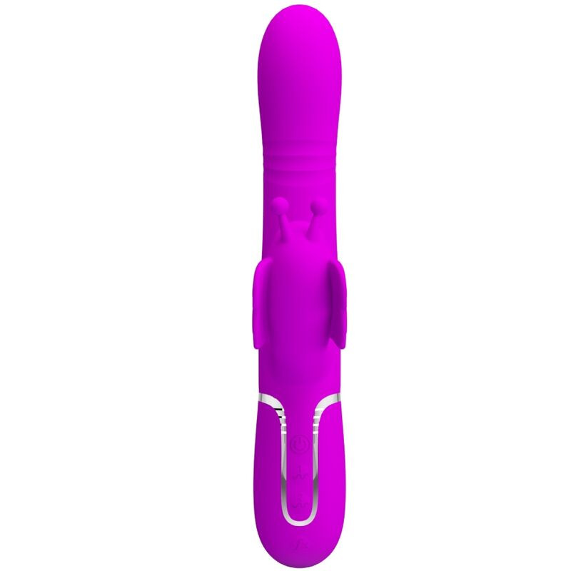Pretty Love - Vibrateur Multifonction Lapin 4 En 1 Papillon Fuchsia - Image 2