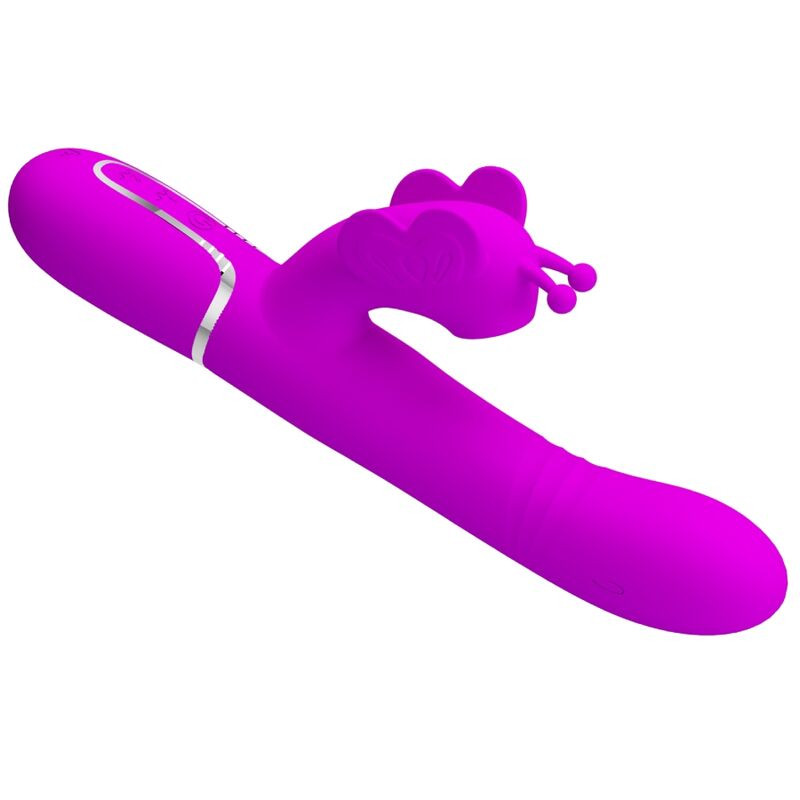 Pretty Love - Vibrateur Multifonction Lapin 4 En 1 Papillon Fuchsia - Image 5