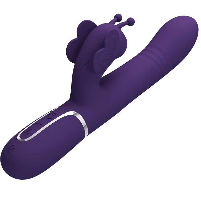 Pretty Love - Vibrateur Multifonction Lapin 4 En 1 Papillon Violet - Image 3