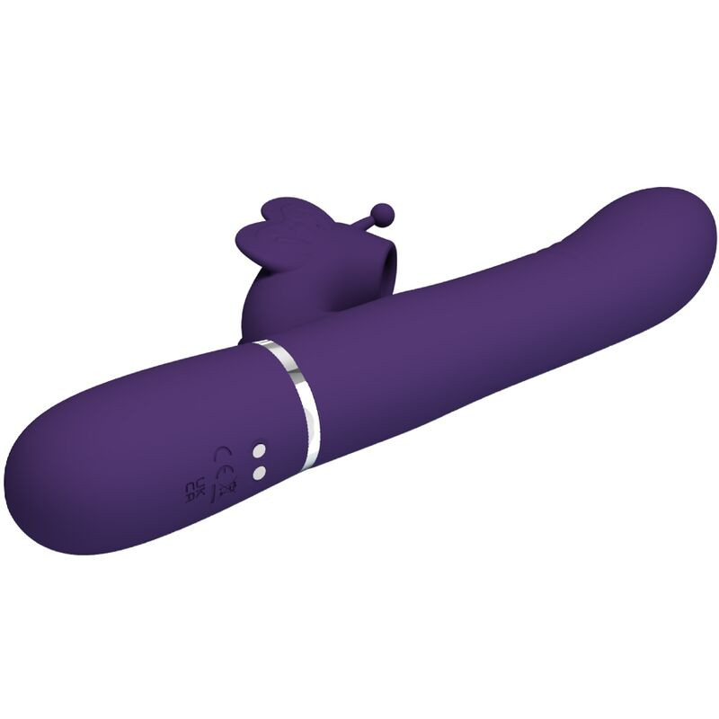Pretty Love - Vibrateur Multifonction Lapin 4 En 1 Papillon Violet - Image 4