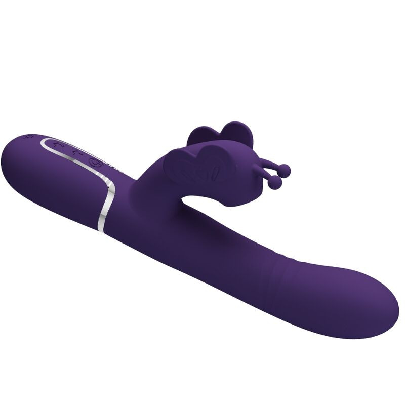 Pretty Love - Vibrateur Multifonction Lapin 4 En 1 Papillon Violet - Image 5