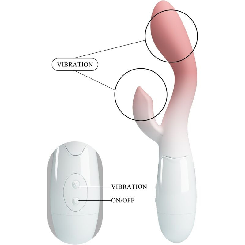 Pretty Love - Vibrateur Point G Lumineux + Stimulateur De Clitoris 30 Vibrations Rose - Image 3