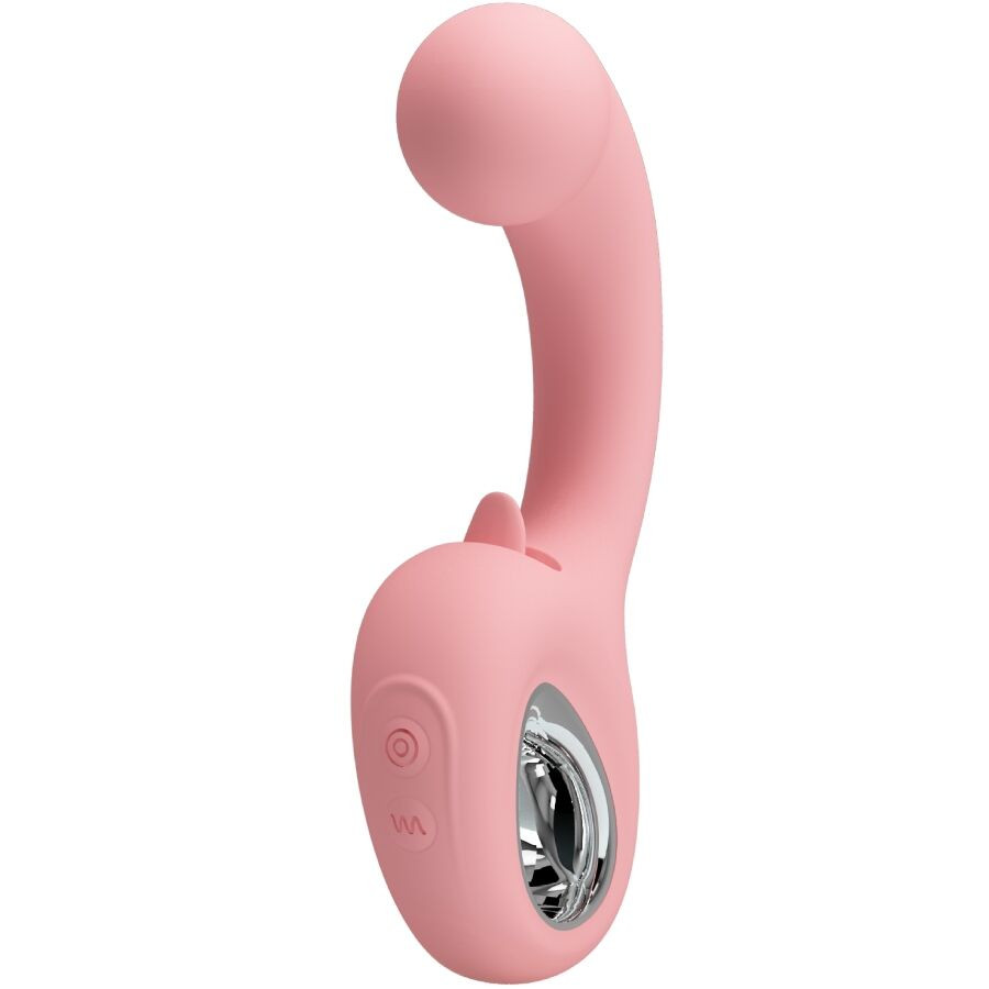 Pretty Love - Vibrateur Point G + Stimulateur De Clitoris Erynnyes 10 Vibrations Rose - Image 2