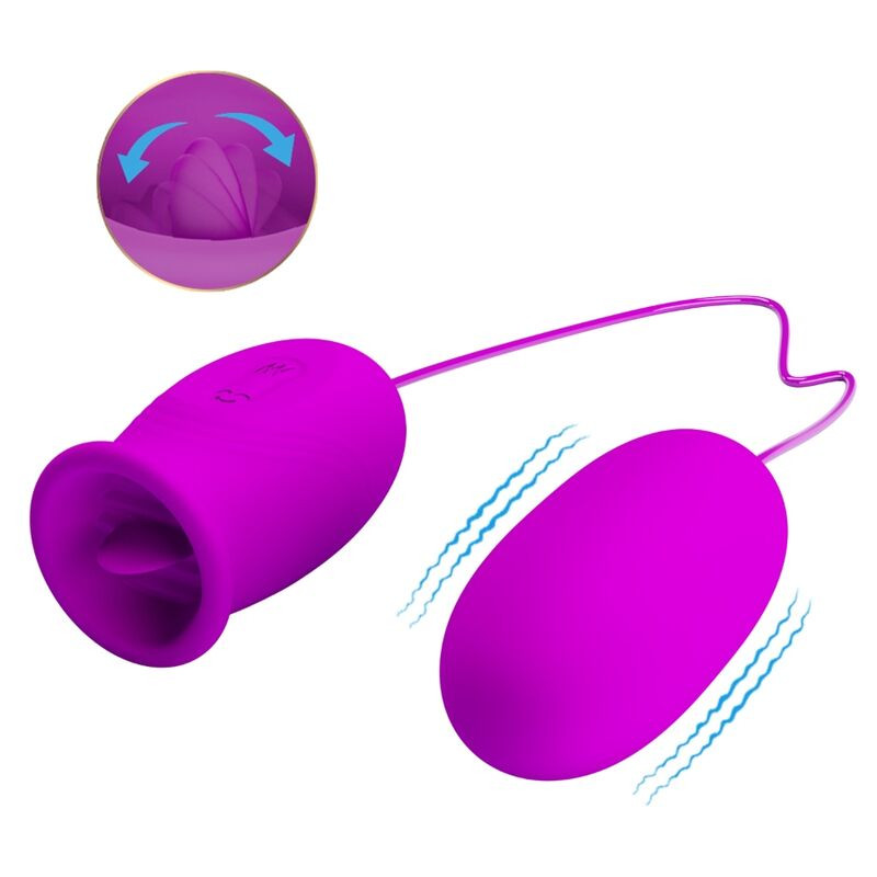 Pretty Love - Vibrateur Rechargeable Daisy Dual Egg Violet - Image 3