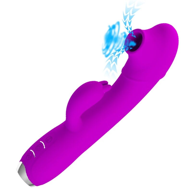 Pretty Love - Vibrateur Rechargeable Regina - Gel À Aspiration Violet - Image 2