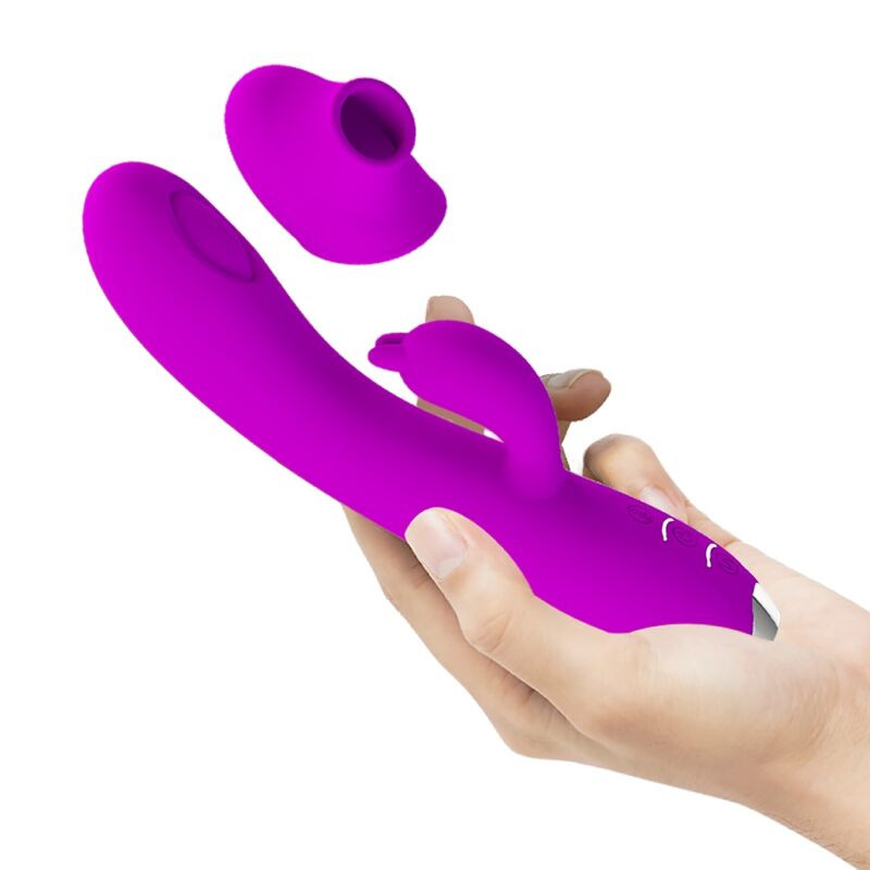 Pretty Love - Vibrateur Rechargeable Regina - Gel À Aspiration Violet - Image 5