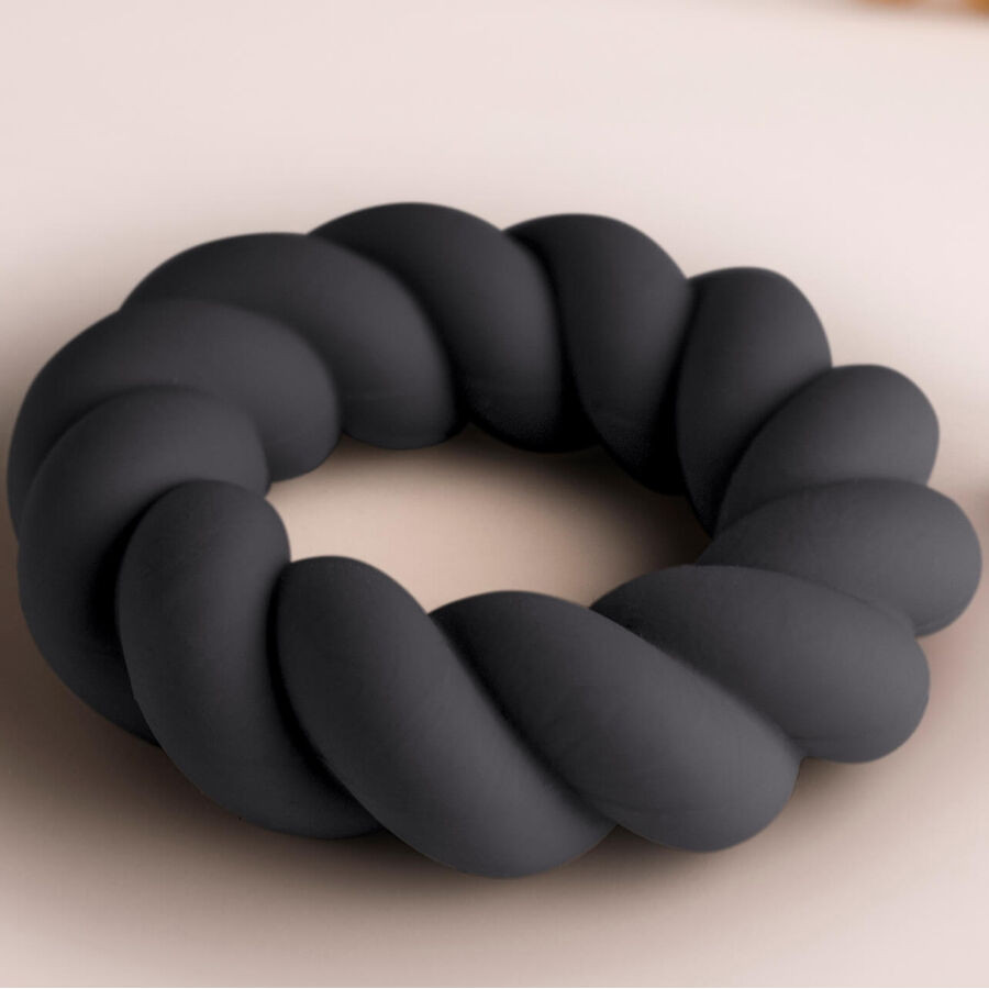 Rocks-Off - Zwart Silicone Masturbatie Ring Twist - Image 3