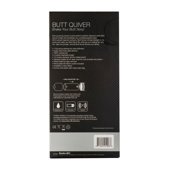 Rocks-Off - Butt Quiver P-Point Stimulator 7 Speeds Black - Image 3
