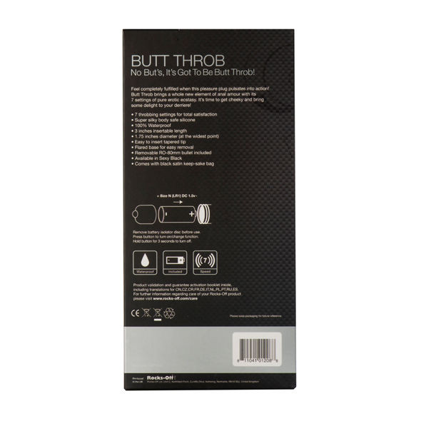 Rocks-Off - Butt Throb P-Point Stimulator 7 Speeds Black - Image 3