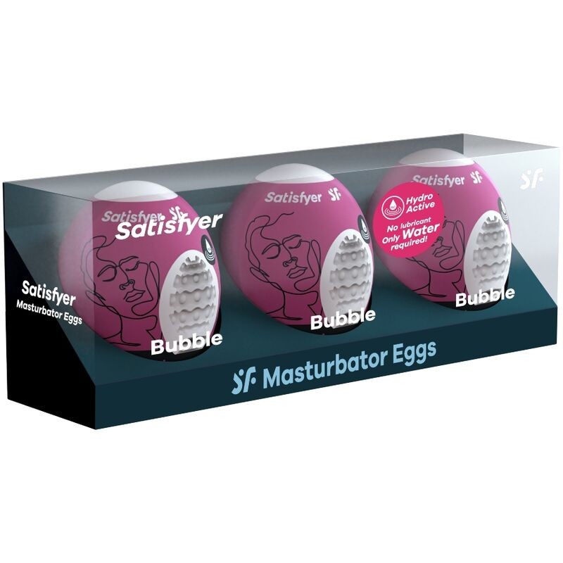 SATISFYER - 3 MASTURBATOREN EIEREN BUBBLE - Image 2