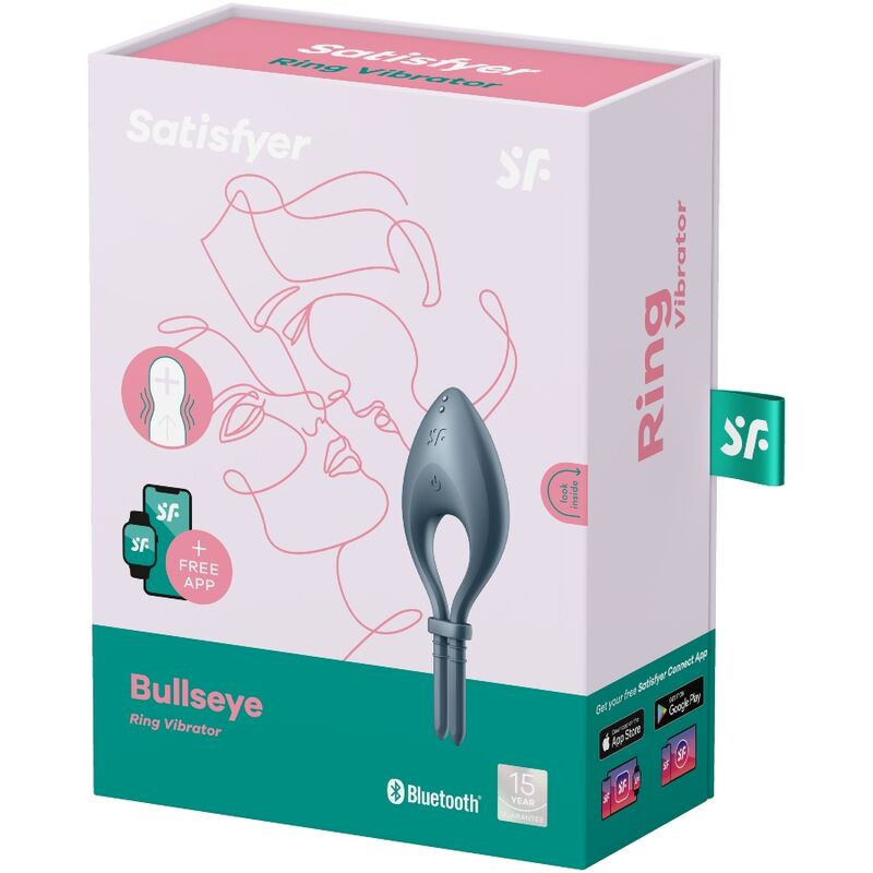 Satisfyer - Application Bullseye Ring Vibrator Gris - Image 3