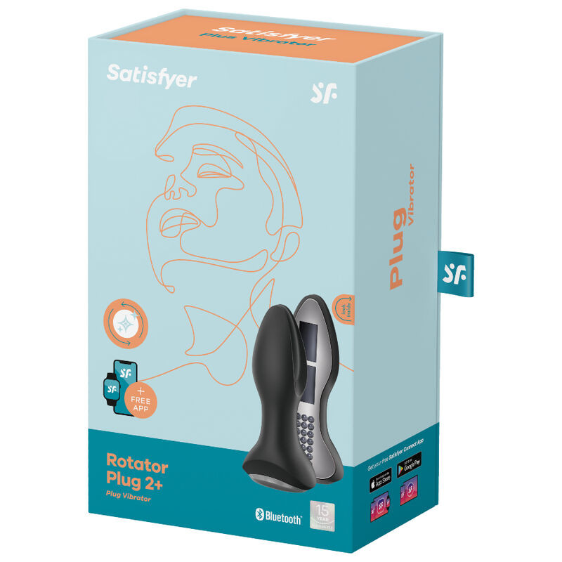 Satisfyer - Rotator Plug 2+ Vibrating Plug App Black - Image 5