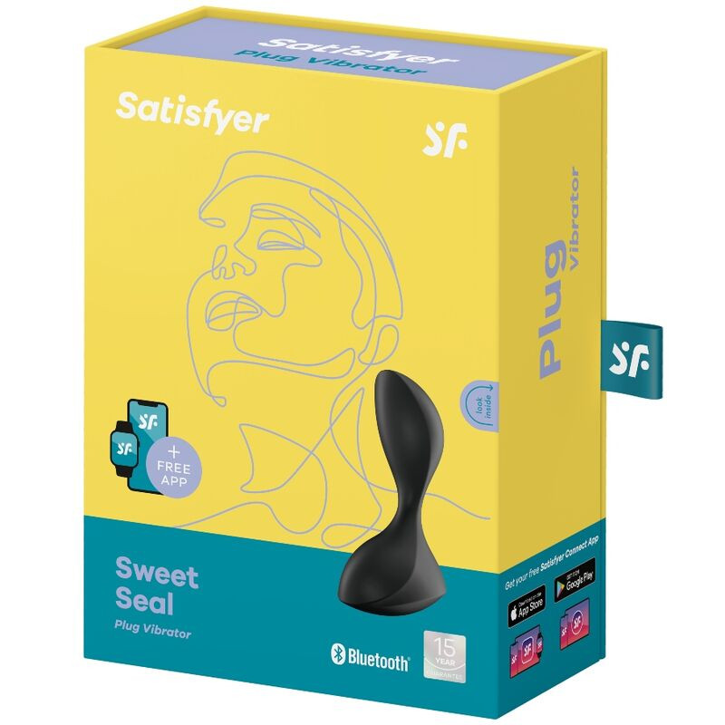 Satisfyer - Sweet Seal Vibrating Plug App Black - Image 4