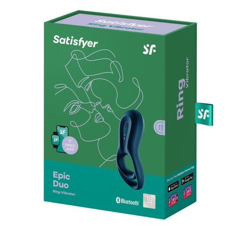Satisfyer - Application Epic Duo Ring Vibrator Bleu - Image 3