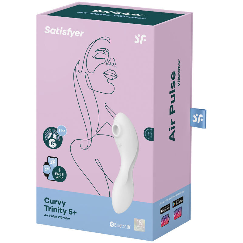 Satisfyer - Application Stimulateur Et Vibrateur Curvy Trinity 5 Blanc - Image 4
