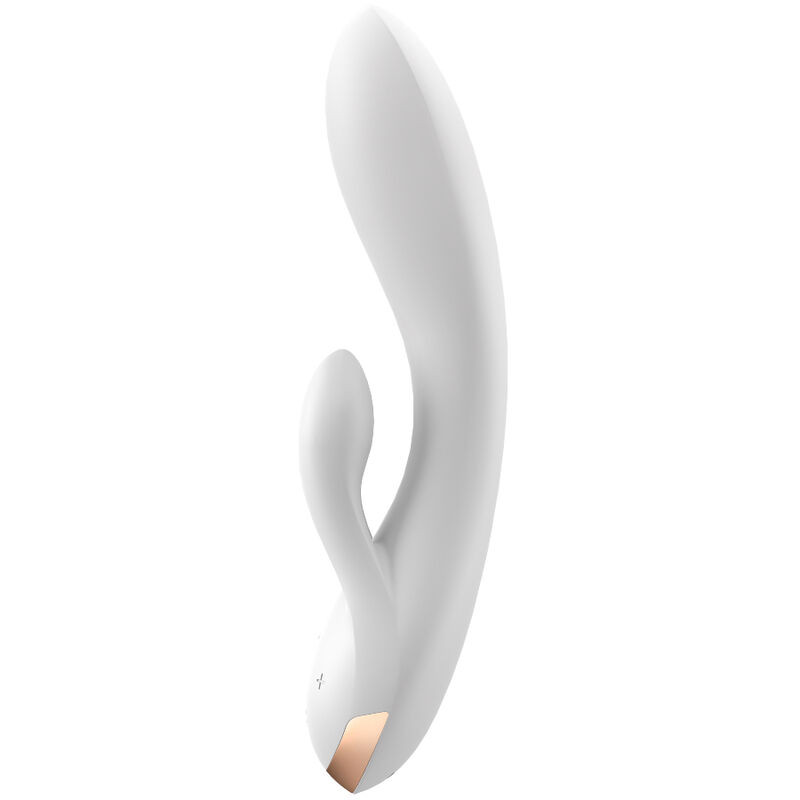 SATISFYER - APPLICATION VIBRATEUR DOUBLE FLEX BLANC - Image 2