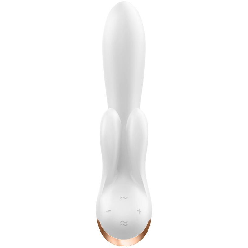 SATISFYER - APPLICATION VIBRATEUR DOUBLE FLEX BLANC - Image 3