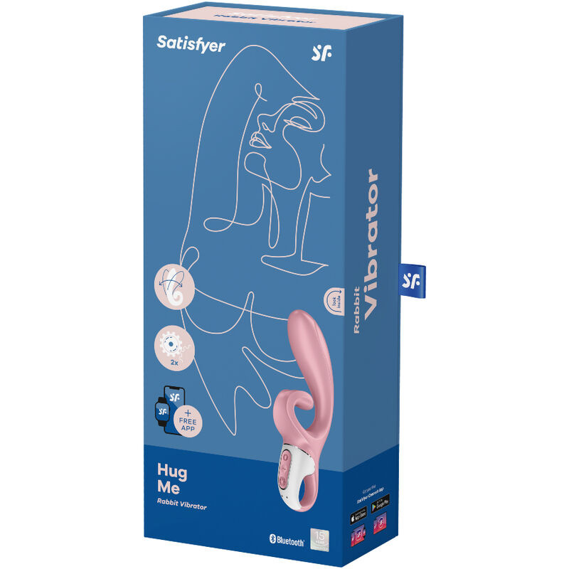 SATISFYER - VIBRATOR APP HUG ME RABBIT ROZE - Image 4