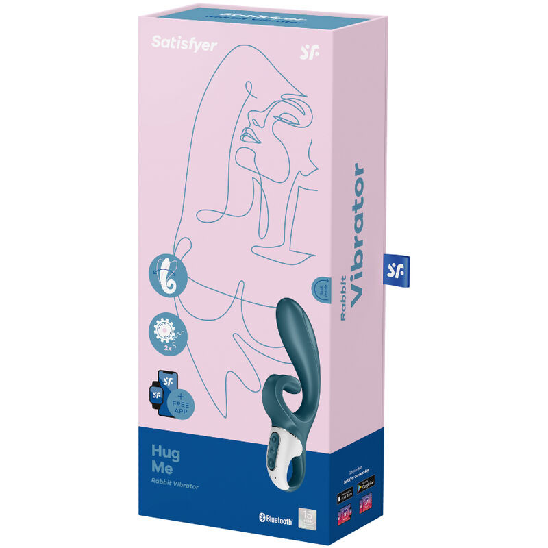 SATISFYER - VIBRATOR APP HUG ME RABBIT ROZE - Image 8
