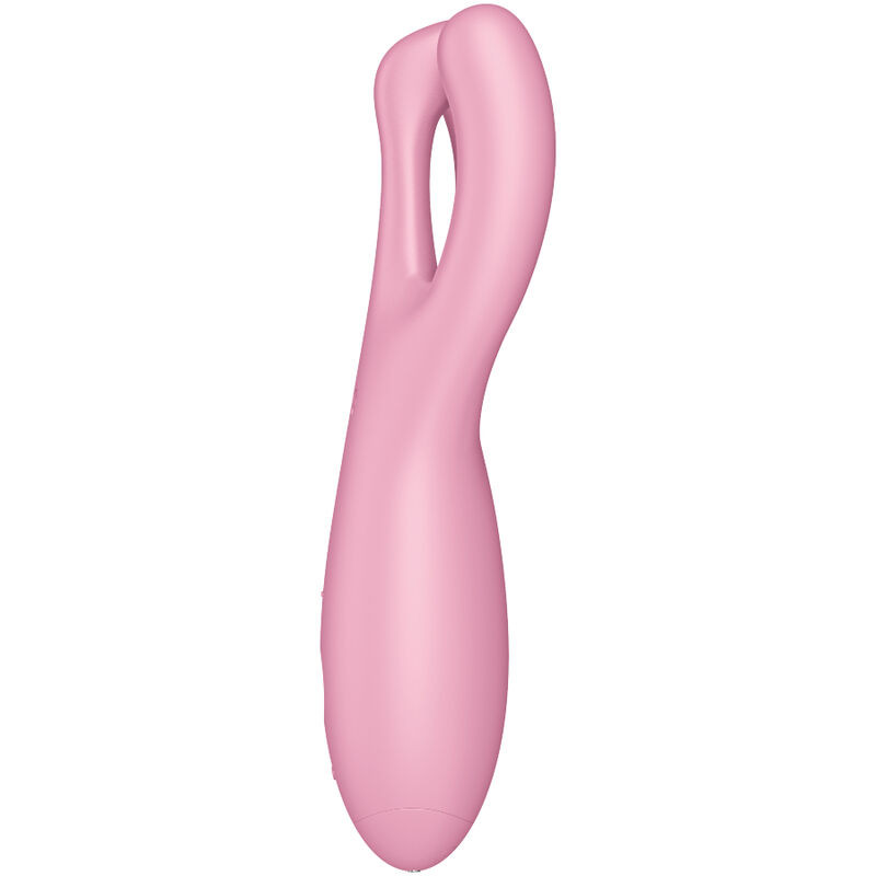 SATISFYER - APPLICATION VIBRATEUR THREESOME 4 ROSE - Image 3