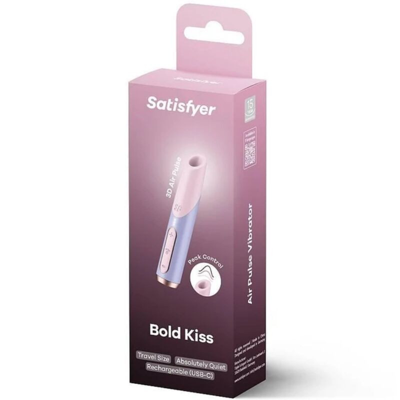 SATISFYER - BOLD KISS WAVE CLITORIS STIMULATOR PINK / VIOLET - Image 2