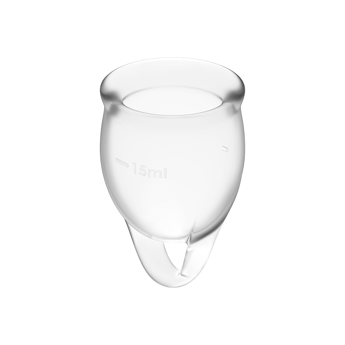 SATISFYER - FEEL CONFIDENT MENSTRUAL CUP CLEAR 15 + 20 ML - Image 2