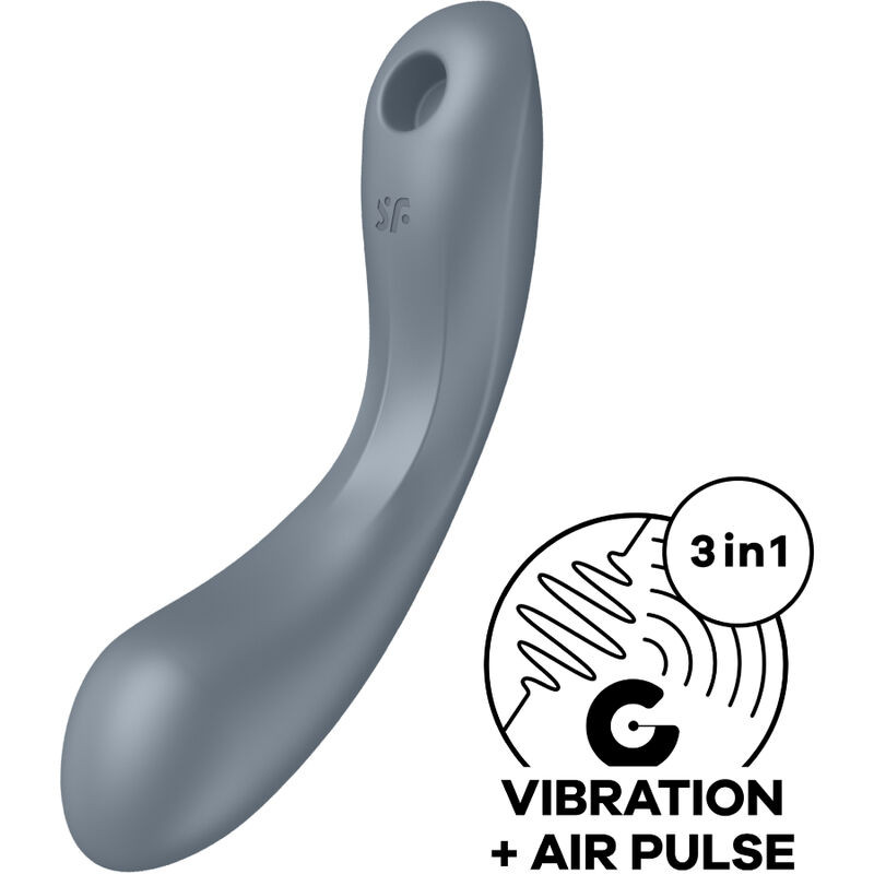 SATISFYER - CURVE TRINITY 1 AIR PULSE VIBRATION RED - Image 6