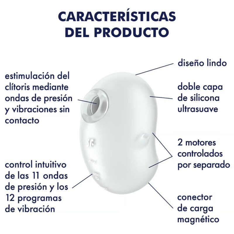 Satisfyer - Cutie Ghost Vibrateur  Poser Blanc - Image 4