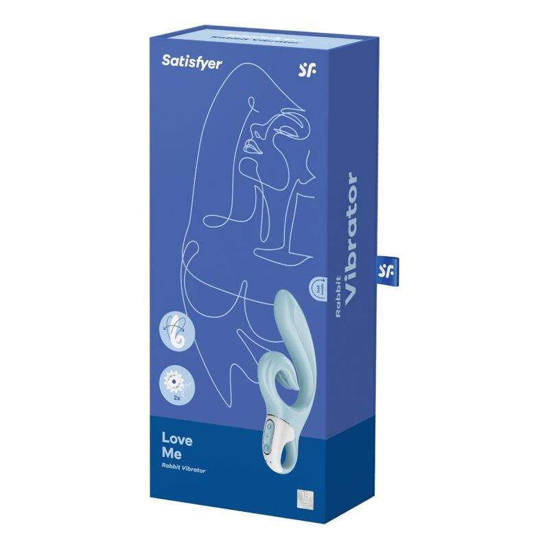 Satisfyer - Love Me Rabbit Vibration Bleu - Image 5