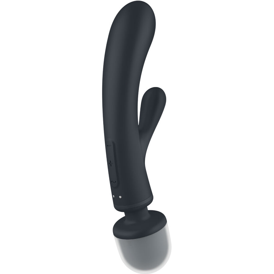 SATISFYER - MASSEUR VIBRATEUR LAPIN TRIPLE LOVER GRIS - Image 2