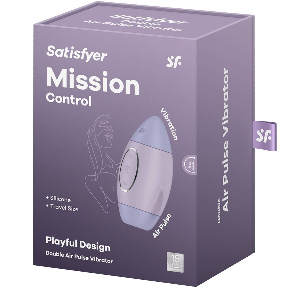 SATISFYER - MISSION CONTROL KLEINE VIBRATOR DUBBELE IMPULSIE LILA - Image 5