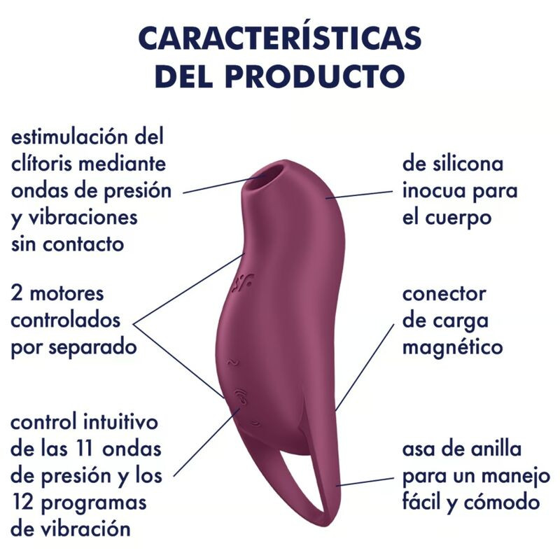 Satisfyer - Pocket Pro 1 Stimulateur De Clitoris Grenat - Image 4