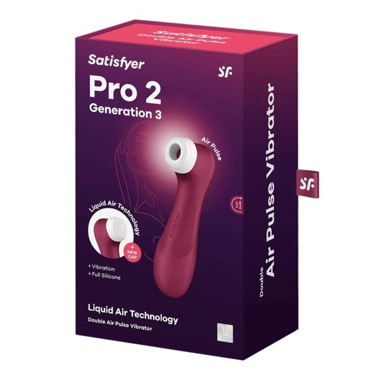 Satisfyer - Pro 2 Génération 3 Technologie Air Liquide Vin Rouge - Image 4