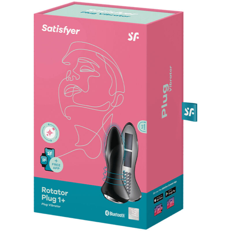 Satisfyer - Rotator Plug 1+ Vibrating Plug App Red - Image 9