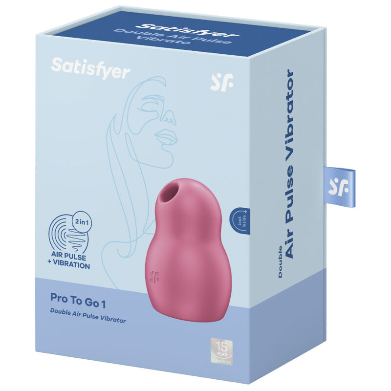 Satisfyer - Stimulateur Et Vibrateur Double Air Pulse Pro To Go 1 Rouge - Image 4
