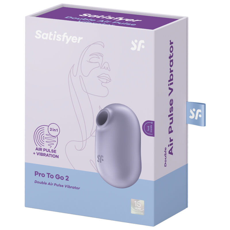 Satisfyer - Stimulateur Et Vibrateur Double Air Pulse Pro To Go 2 Violet - Image 5