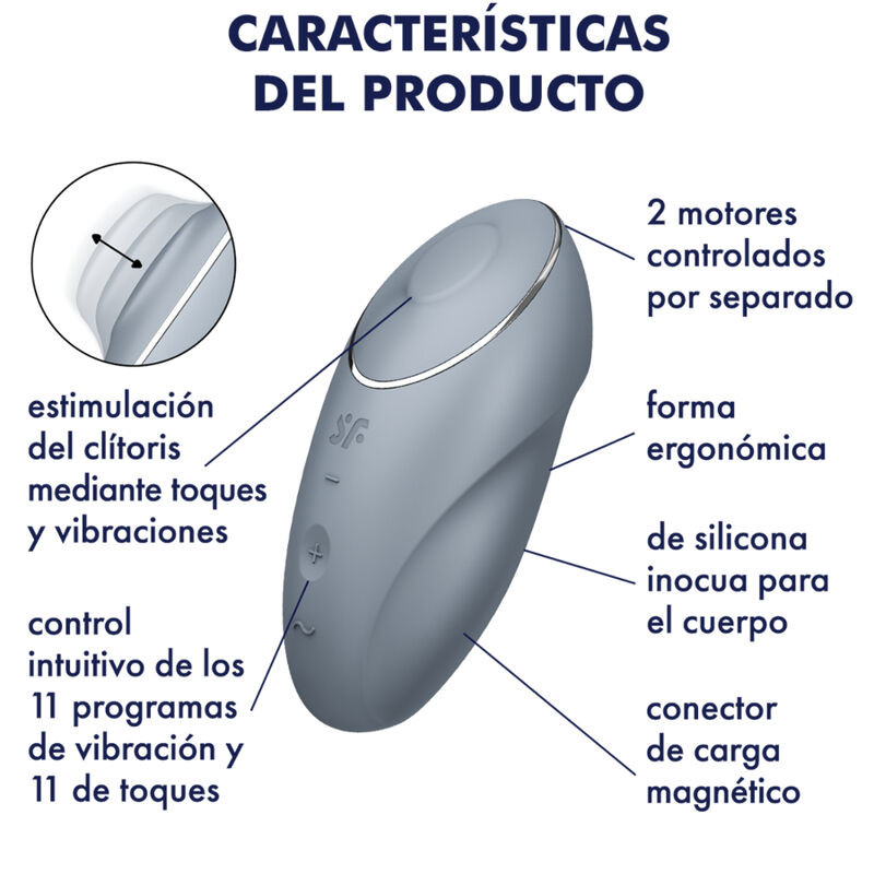 Satisfyer - Tap & Climax 1 Lay-On Vibrator Rood - Image 14