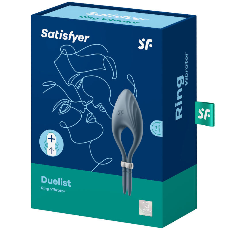 Satisfyer - Vibrateur Anneau Duelist Bleu - Image 8