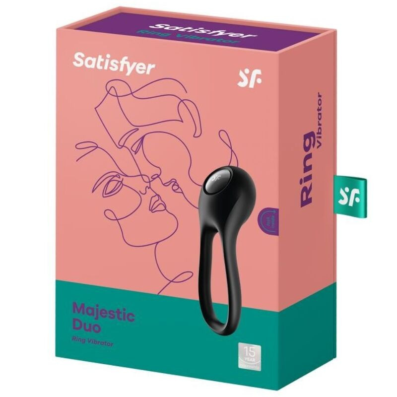 Satisfyer - Vibrateur  Anneau Majestic Duo Noir - Image 4