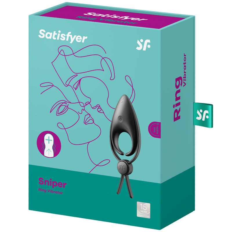 Satisfyer - Vibrateur  Anneau Sniper Bleu - Image 6