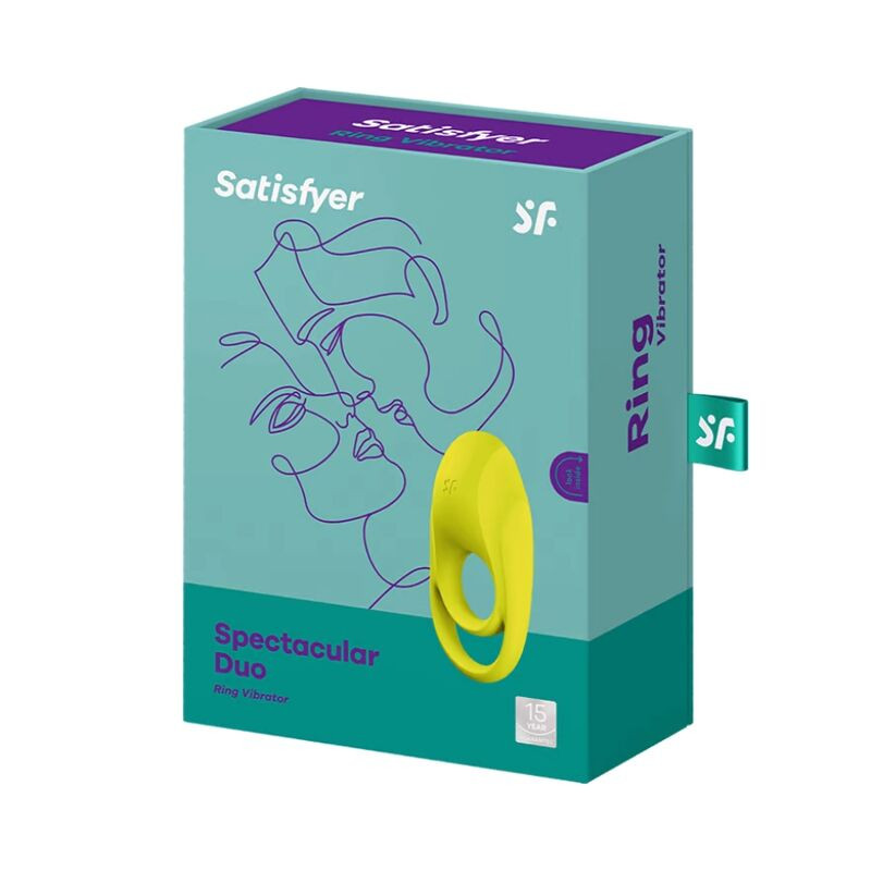 SATISFYER - SPECTACULAR DUO RING VIBRATOR YELLOW - Image 3