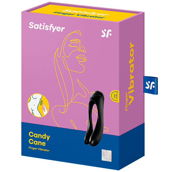 Satisfyer - Vibrateur  Doigts Candy Cane Noir - Image 2
