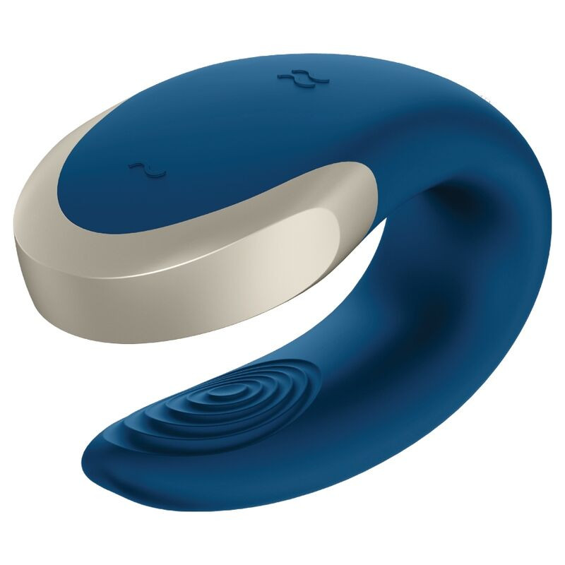 Satisfyer - Vibrateur Double Love Luxury Partner Bleu - Image 2