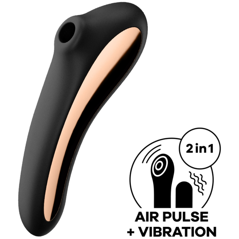 Satisfyer - Vibrateur Dual Kiss Air Pulse Noir - Image 2