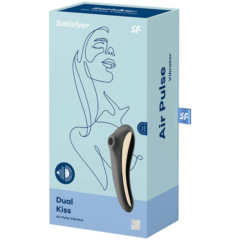 Satisfyer - Vibrateur Dual Kiss Air Pulse Noir - Image 4