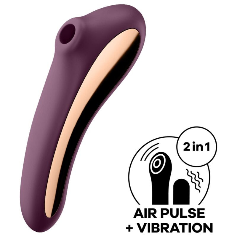 Satisfyer - Vibrateur Dual Kiss Air Pulse Vin Rouge - Image 2